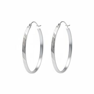 Stainless Steel Silver Hoop Earrings